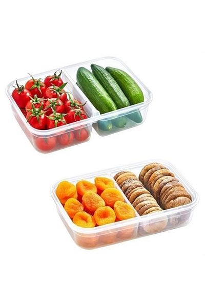 NextGen Styles 2-Compartment 1 Liter Food Storage Container with Leak-Proof Seal and Lockable Lid -LC505