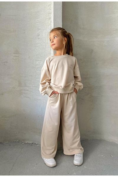 le petit sole Girl's Self Love Slogan Oversize Top and Bottom Set
