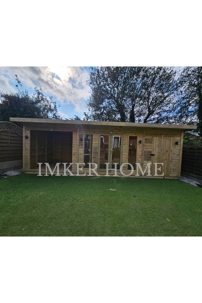 IMKER HOME Ahşap Verandalı Ev Kamelyalı Kulübe Bungalov Bağ Evi Prefabrik Üre...