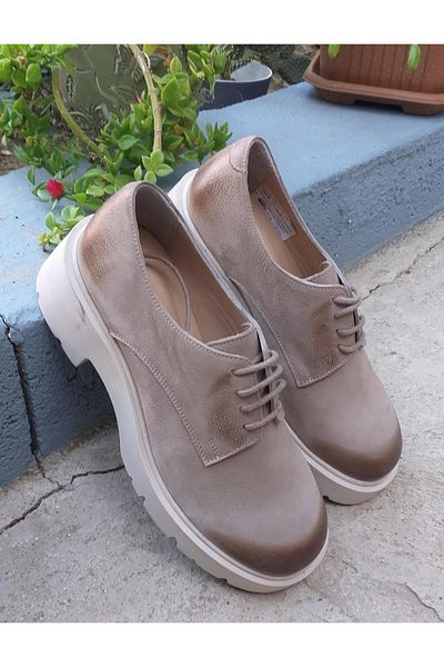 NISH N24166 Γυναικεία γνήσια δερμάτινα Nubuck Ανδρικά παπούτσια με χοντρή σόλα