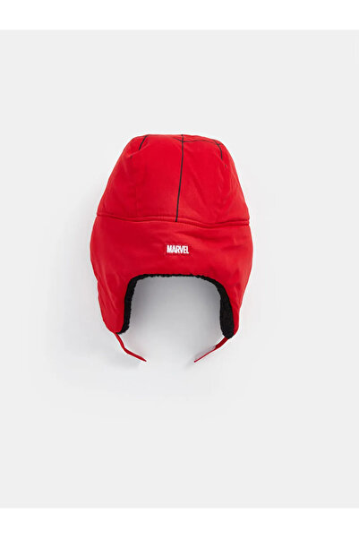 LC Waikiki LCW ACCESSORIES Canlı Kırmızı Spiderman Baskılı Erkek Çocuk Kar Şapkası