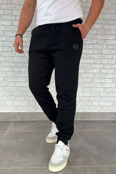 MİSHAR İTALİA Μαύρο ανδρικό φούτερ με στάμπα με τρεις κλωστές
