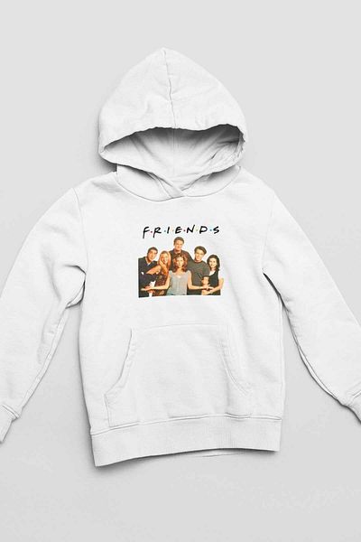 qoeuyl boutique Friends Chandler Ross Joey Monica Phoebe Rachel με στάμπα Unisex 100% βαμβακερό φούτερ με κουκούλα