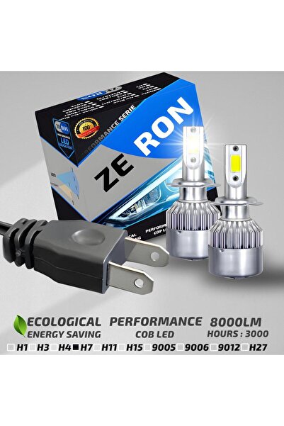 ZERON Xenon H7 Led Araba Far Ampül Xenon Led Şimşek Etkili