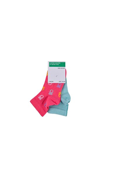 United Colors of Benetton Benetton Girl's Mix Logo Set of 2 Ballerina Socks