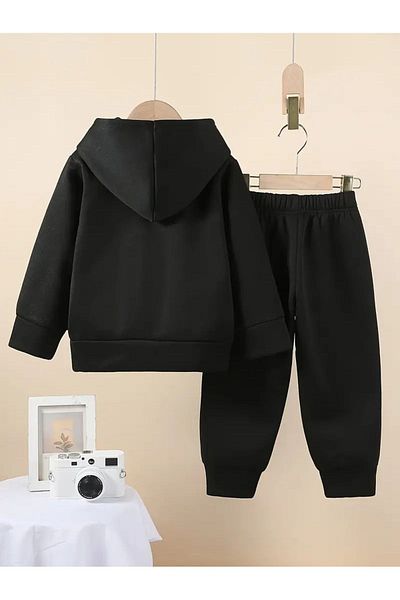 THEKONT Unisex Hooded Cotton Tracksuit Set - Heart Hands Printed