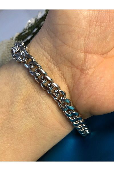 vogutima 8mm Gourmet Model Men's Steel White Color • Lover • Wife • Gift for Father Steel Bracelet