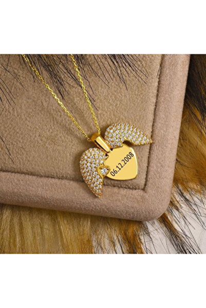 Store Kişiye Özel Tasarım Gümüş Rakam ve İsimli Kanat Kolye