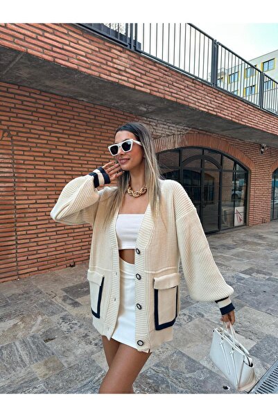 Lady Pixie В'язаний кардиган з кишенями