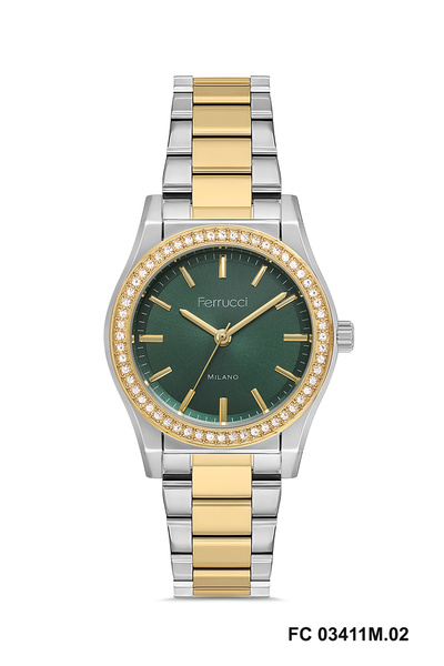 Ferrucci ساعة يد نسائية أصلية بتصميم أنيق