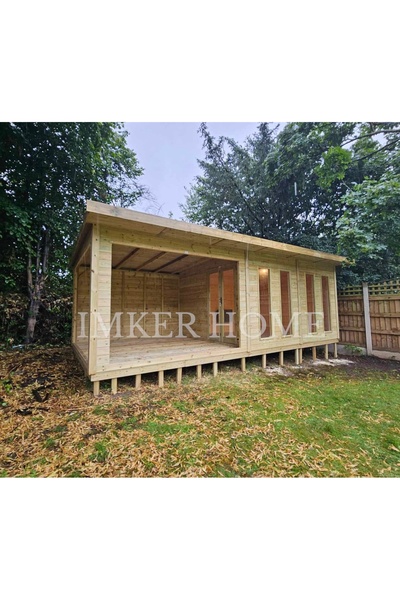 IMKER HOME Ahşap Verandalı Ev Kamelyalı Kulübe Bungalov Bağ Evi Prefabrik Üre...