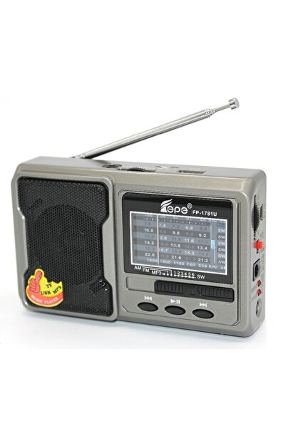 FLAGEN Şarjlı Cep Radyosu Bluetoothlu Çift El Fenerli USB ve TF Kart Girişli ...