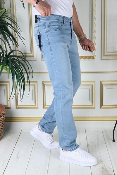 PHANTOM JEANS Ice Blue Stretchy Lycra Άνετο Ανδρικό Τζιν Τζιν - Κομψό Τζιν Παντελόνι