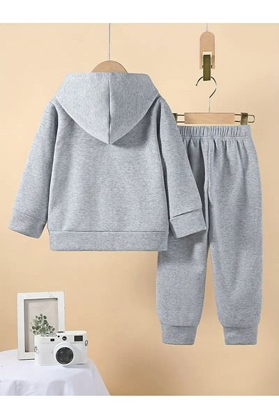 THEKONT Unisex Hooded Cotton Tracksuit Set - My Heart Hands Printed