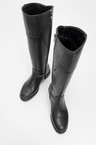LuviShoes MICHEL Schwarze Damen-Reitstiefel