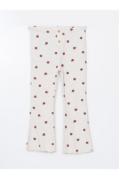 LC Waikiki Lcwk Elastic Waist Floral Baby Girl Leggings