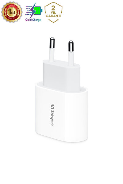 Shinytech iPhone Uyumlu USB-C 20W Hızlı Şarj Adaptörü – Telefon ve Tablet İçin Güçlü Adaptör