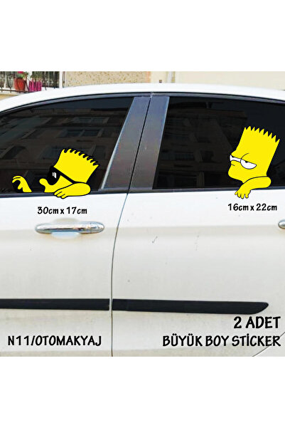 Automod söför ve yolcu cam sticker yeni nesil büyük boy etiket 2li