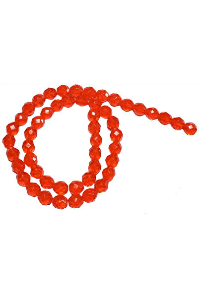 Prestij Boncuk Mărgele de sticlă de cristal cehă portocalie de 8 mm