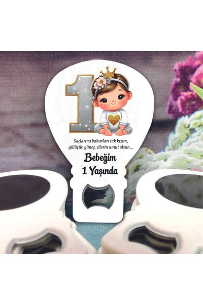 Ege ajans Magnet to Open Balloon with a Figure of 10 Girls (with Card and Gelatin)