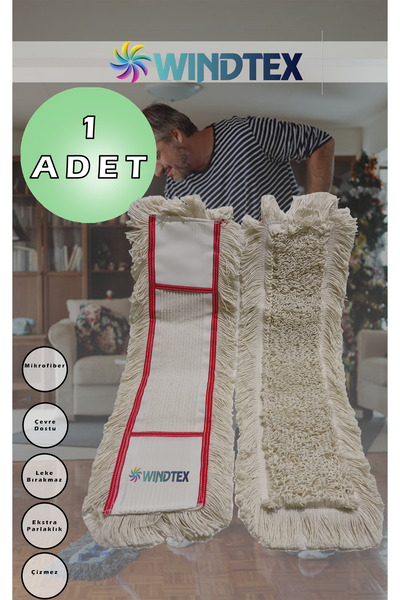 WİNDTEX 1 Adet Yedek Uzun  Mop Bezi 60Cm