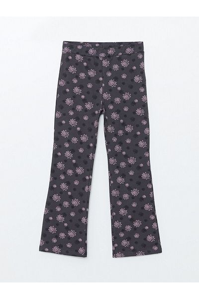 LC Waikiki LCW Elastic Waist Floral Spanish Leg Girl's Tights
