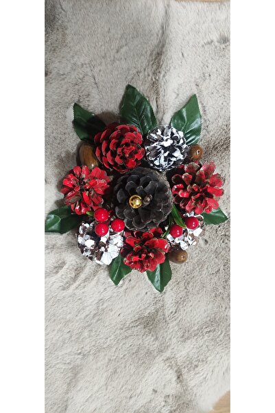 Marrone Коледна украса от борови шишарки, украса за маса, подарък за дома