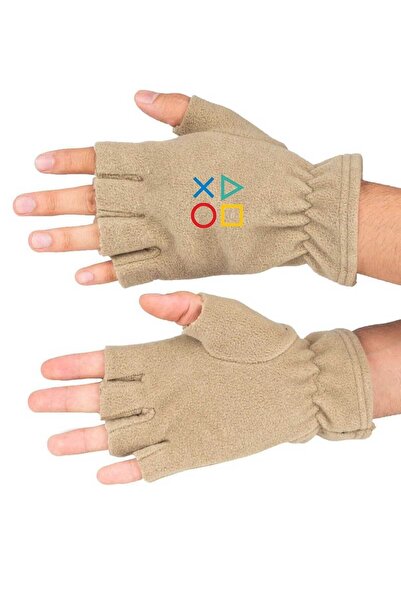 Fanze Mănuși de iarnă din lână polară cu imprimeu pentru controler Playstatio...