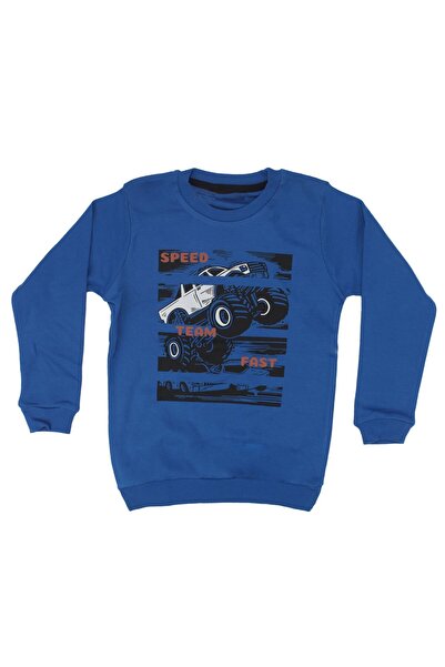 bebegen Хлопчача синя футболка з написом Speed та принтом автомобіля