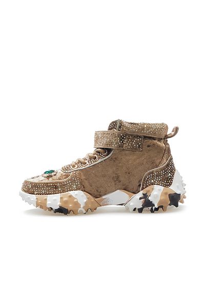 Guja Γυναικείες casual μπότες με πέτρινη λεπτομέρεια - 36-41 Bt Z Camel