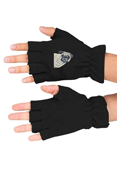 Fanze Mănuși din lână cu imprimeu Winter Pugs - rnz3568