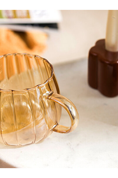 LC Waikiki Brown Patterned Glass Mug 400 ml