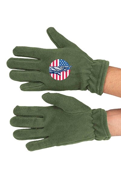 Fanze Mănuși lungi de iarnă din lână polară cu imprimeu Freedom Memorial rnz3706