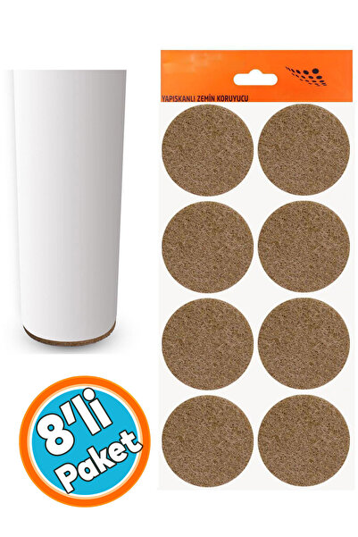 NZB Yapışkanlı Zemin Koruyucu Keçe 50 mm (8'li PAKET) Masa Sandalye Mobilya K...