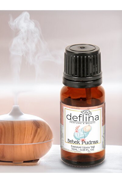 DEFLİNAKOZMETİK Bebek Pudrası Buhurdanlık Yağı Esansiyel Uçucu Koku Yağı Difü...