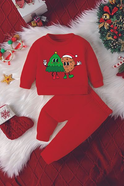 ADABEBEK New Year Celebration Printed 2-Piece Baby Set 23247