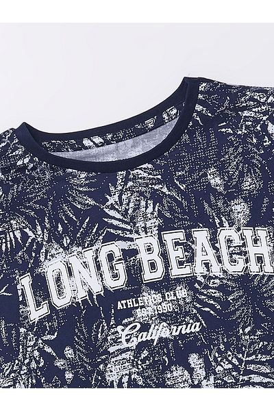 LC Waikiki Top de pijama pentru băiat cu mânecă scurtă imprimat cu gât crew