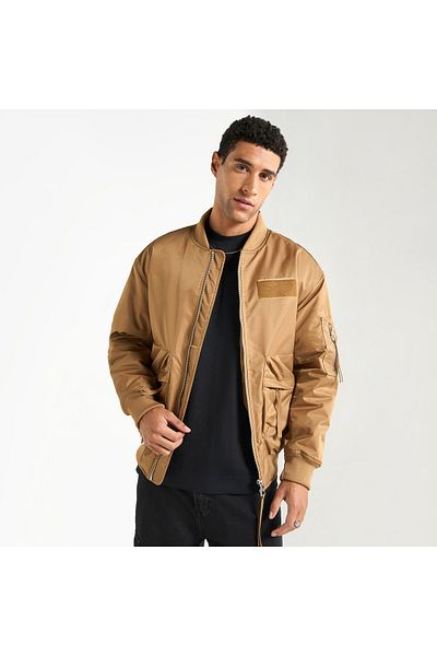 FAV Pocket Detail Zip Through Bomber Jacket