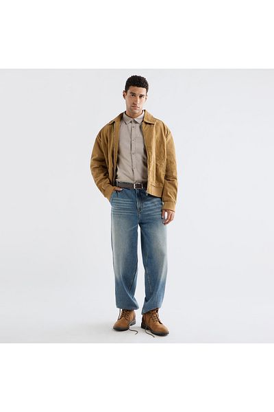 FAV Solid Biker Jacket With Long Sleeves And Zip Closure