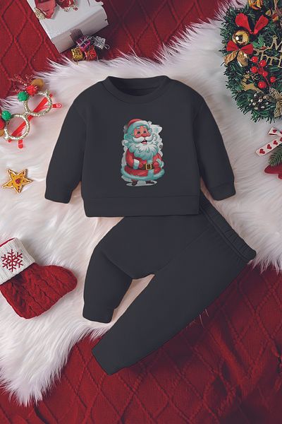 ADABEBEK New Season Snow Santa Claus Printed Baby Set 23071