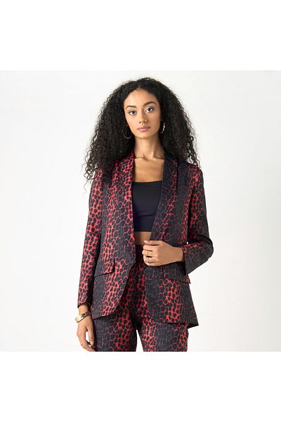 2Xtremz Printed Single Breasted Jacket With Pockets