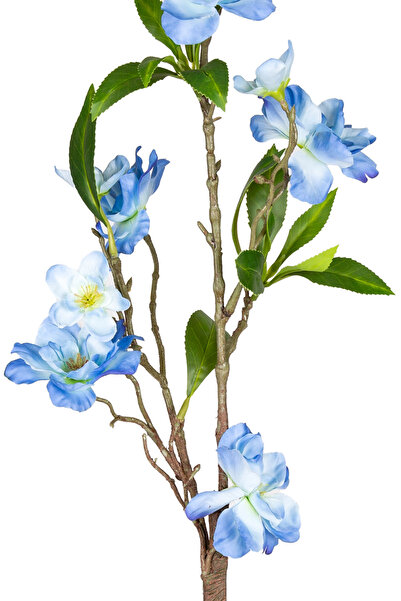 Herdekora Yapay Çiçek Kiraz Çiçeği Mavi 70 Cm.