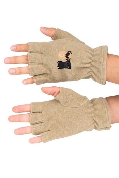 Fanze Ръкавици от флис с принт на мопси rnz3567