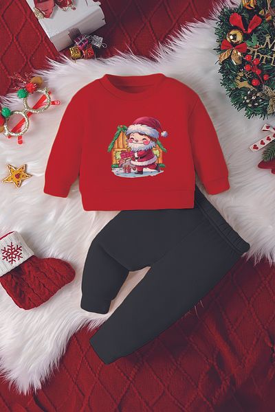 ADABEBEK New Season Mother Santa Claus Printed Baby Set 23099