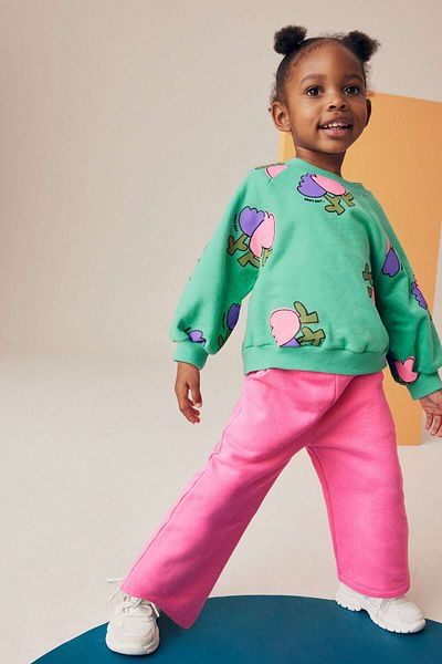 Next Baby Printed Sweatshirt and Wide Leg Set
