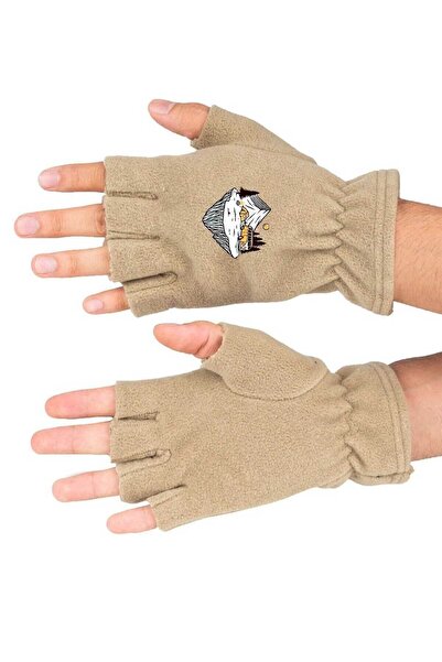 Fanze Mănuși din lână polară cu imprimeu Winter Camping - RNZ3694