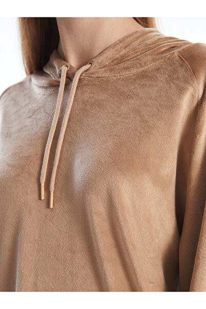 LC Waikiki Lw - Hooded Velvet Women's Pajama Top