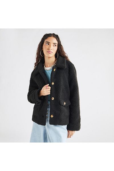 FAV Textured Jacket With Long Sleeves And Pockets