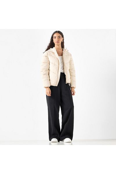 Kappa Solid Padded Jacket With Hood And Zip Closure