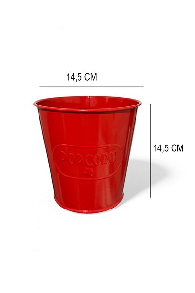 EVSTYLE Red Popcorn Bucket - Embossed Self Patterned
